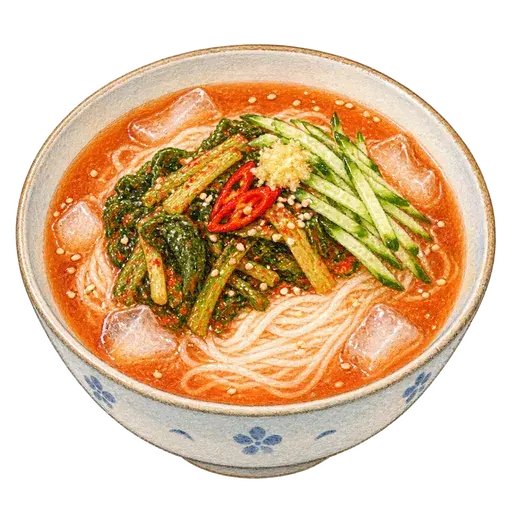 열무국수 완성 사진