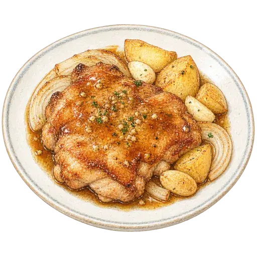 치킨스테이크 완성 사진