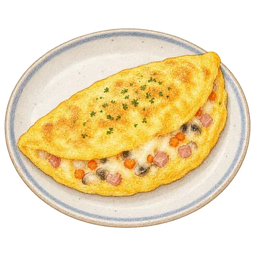 오믈렛 완성 사진