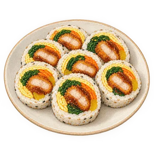 돈까스 누드김밥 완성 사진