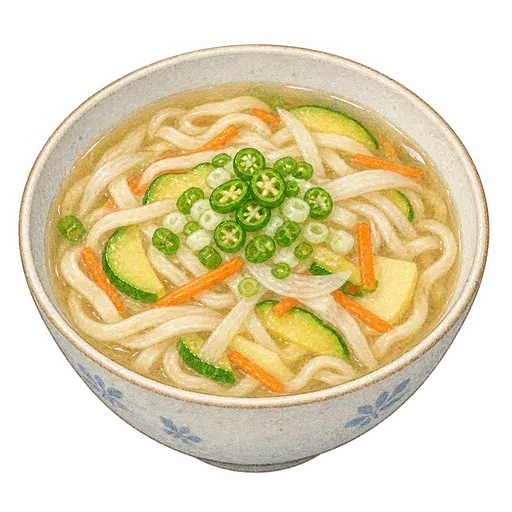 멸치칼국수 완성 사진