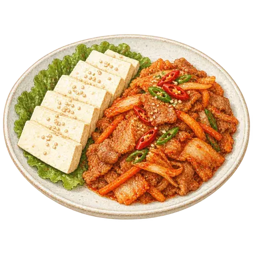 두부김치 완성 사진