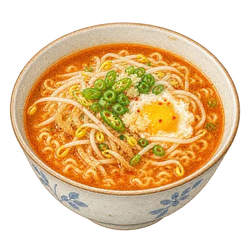 콩나물 해장라면 완성 사진