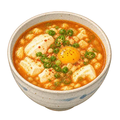 카레순두부찌개 완성 사진