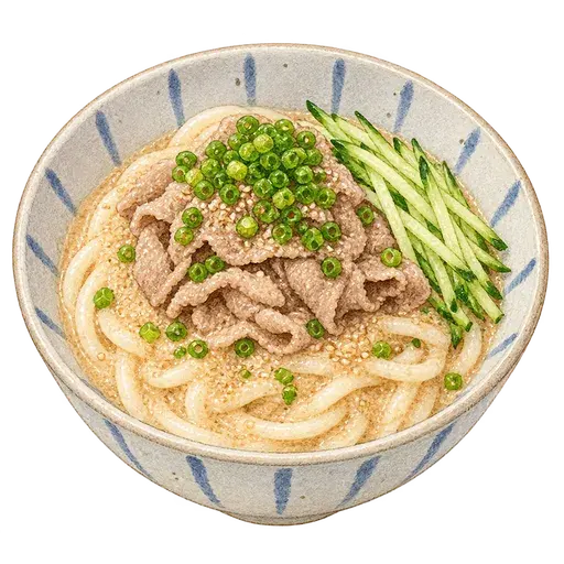 참깨비빔우동 완성 사진