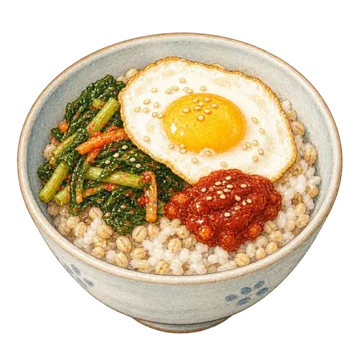 보리밥 완성 사진