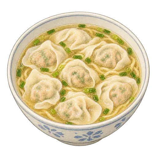 완탕요리 완성 사진