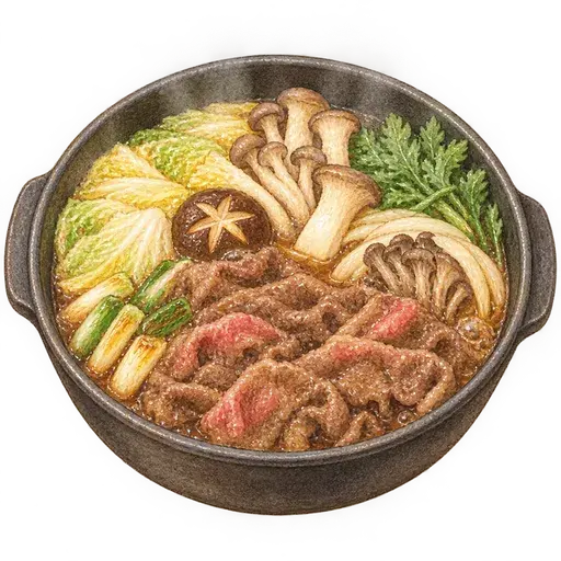 스키야키 완성 사진